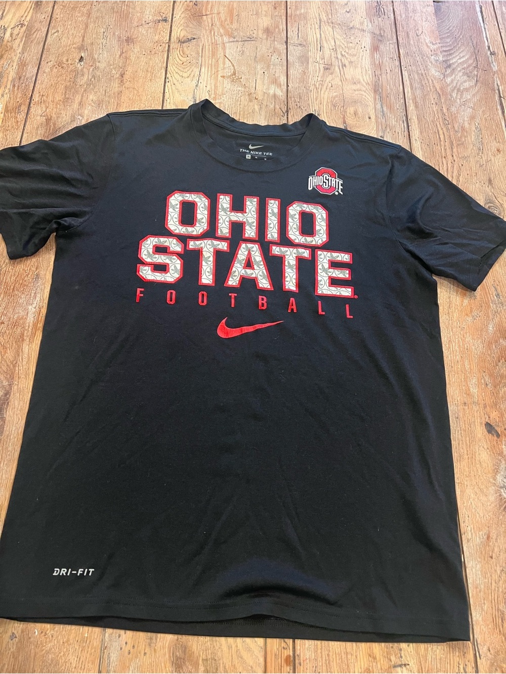 Nike Dri-FIT Ohio State Buckeyes Football T-Shirt Black Size M